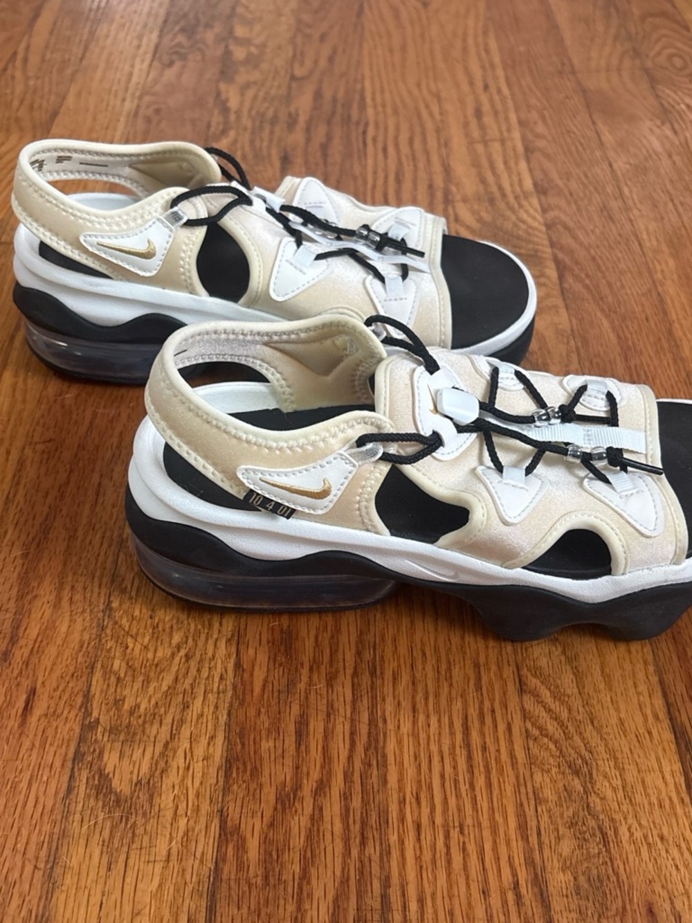 Nike Women’s White and Black Sport Sandal Sneakers